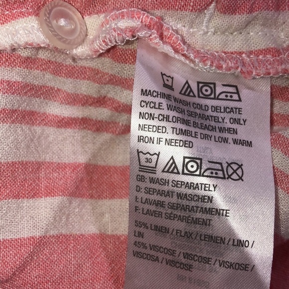 D&Co. large pink linen & flax top - Picture 6 of 8